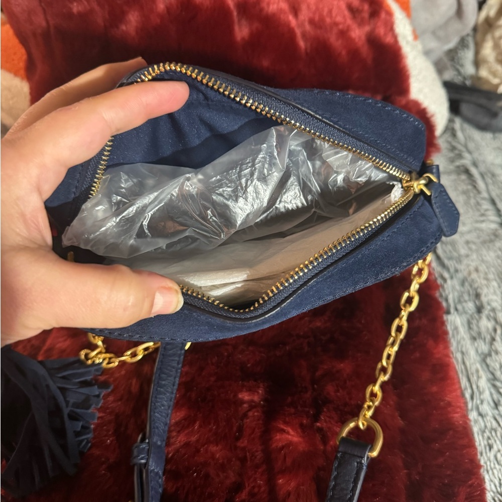 Tory Burch Bags Tory Burch Crossbody Purse. Purse Is Navy, Brown, And Maroon - Picture 7 of 10